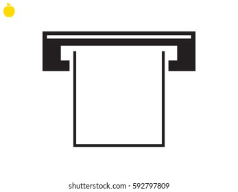 check, receipt, icon, vector illustration eps10