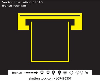 check, receipt, icon, vector illustration eps10