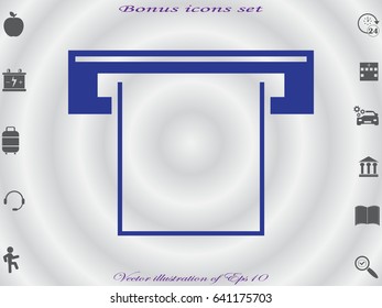 check, receipt, icon, vector illustration eps10