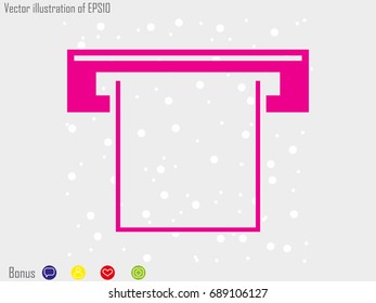 check, receipt, icon, vector illustration eps10