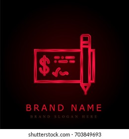 Check red chromium metallic logo