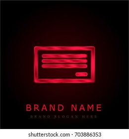 Check red chromium metallic logo