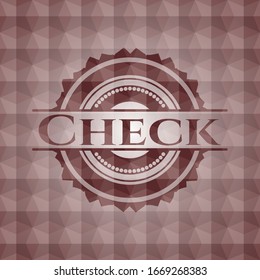 Check red seamless badge with geometric pattern.