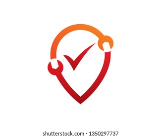 Check Repair Point Logo Template, Icon, Symbol - Vector