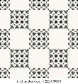 Check and rhombus textured background. Seamless pattern. Vector.