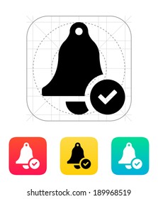 Check ringing bell icon. Vector illustration.