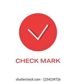 Check round mark flat icon, tick symbol