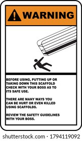 Check Scaffold Before Use Sign 2