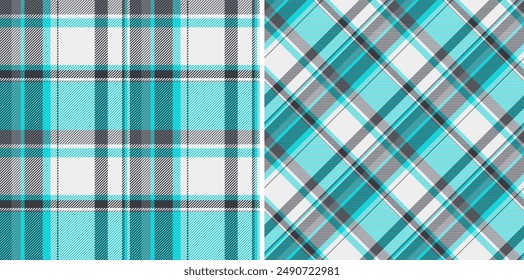 Check seamless fabric of background tartan plaid with a pattern texture textile vector. Set in space colours for trendy everyday bags for women.