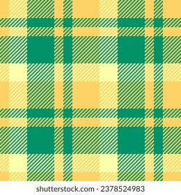 Check seamless fabric of pattern vector plaid with a background texture tartan textile in amber and teal colors.