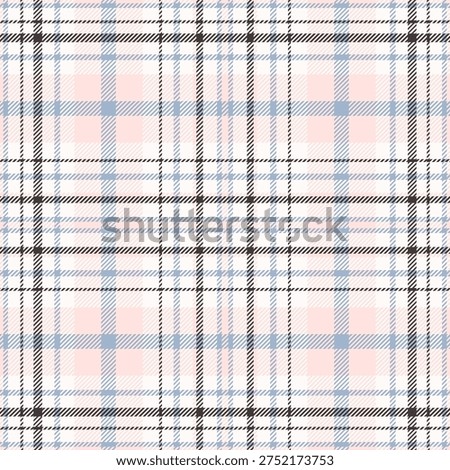 Check seamless pattern. Brown small checks background. Repeated gingham beige patern. Scottish style. Design prints. Repeating texture checkered plaid. Repeat chess woven fabric. Vector illustration
