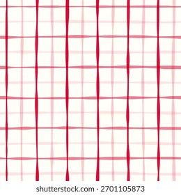 Compruebe el patrón sin fisuras. Textura a cuadros rosa, Vector a cuadros girly print
