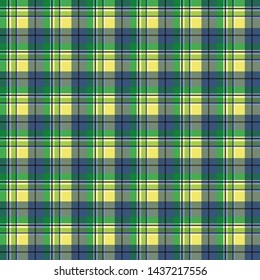 Check seamless textile checks pattern geometrical background.green, yellow and blue colour set pattern can be used for wallpaper, pattern fills, web page background, surface textures 
