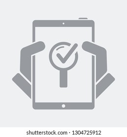 Check search on tablet