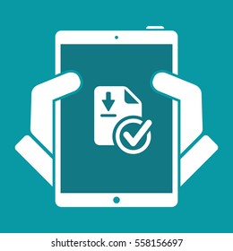 Check secure download - Flat minimal icon