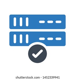 check server glyph color vector icon