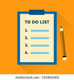 Check sheet in flat style. Glider for business, personal files in a flat style. Sheet icon for plans. To do list.