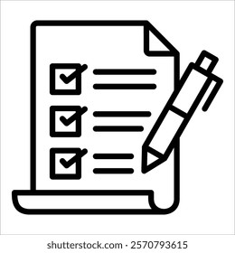 Check Sheet Icon Element For Design