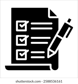 Check Sheet Icon Element For Design