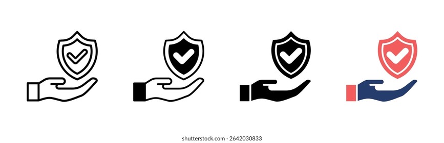 Check Shield icon sheet multiple style collection