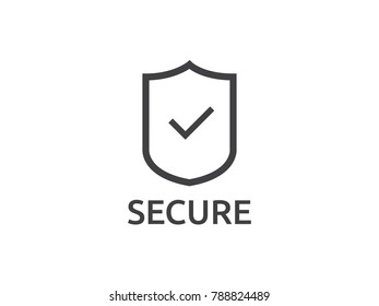 check shield icon symbol. Secure Protection Concept vector illustration