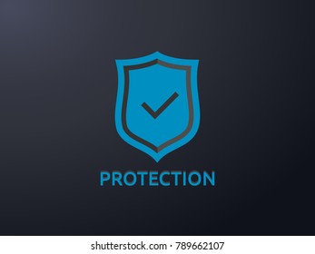 check shield icon symbol. Secure Protection Concept vector illustration