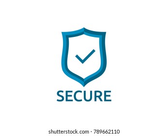 check shield icon symbol. Secure Protection Concept vector illustration