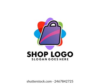 Check Shop logo design template, store logo design