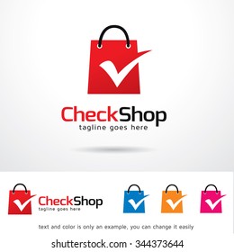 Check Shop Logo Template Design Vector