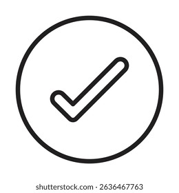 Check sign icon Thin line illustration