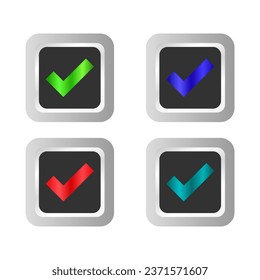 Check sign illustrated in vector on background