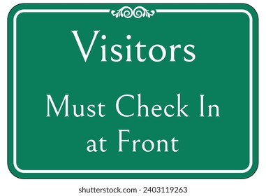 Check in sign and labels