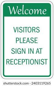 Check in sign and labels