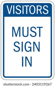 Check in sign and labels