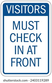 Check in sign and labels