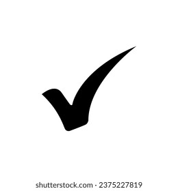 Check sign vector icon. Isolated checklist icon symbol