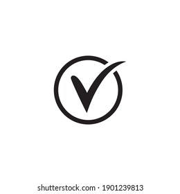 Check simple icon. Approved Tick sign. Confirm, Done or Accept symbol.