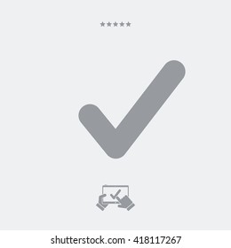 Check single flat icon