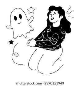 Comprobar la ilustración incompleta del sueño fantasma 
