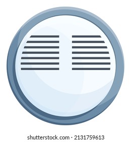 Check smoke detector icon cartoon vector. Alarm fire. Ceiling security