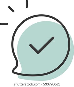 check speech vector icon