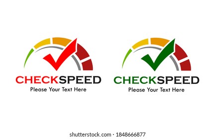 Check speed logo template illustration