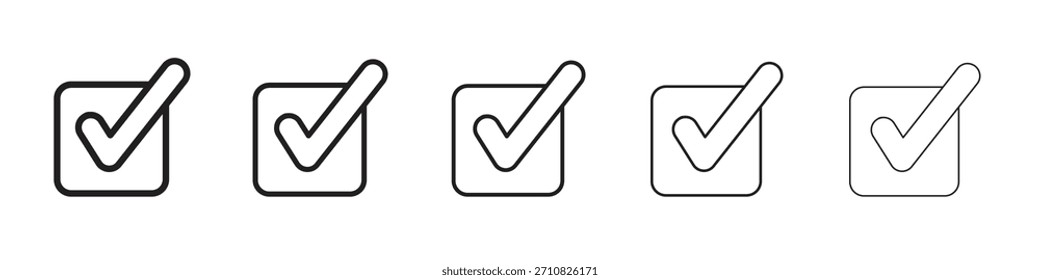 Überprüfen Quadratisches Icon Design, Logo, App, UI. Vektorgrafik, EPS