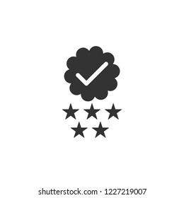 check, star, business icon. Element of business icon for mobile concept and web apps. Glyph check, star, business icon can be used for web and mobile