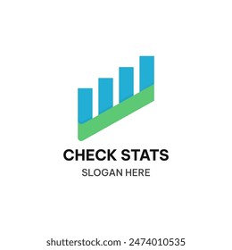 Check stats logo concept. Finance check vector illustration