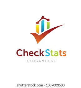 check stats logo vector inspiration