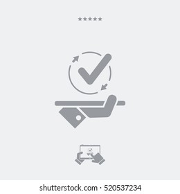 Check steady best services - Vector web icon