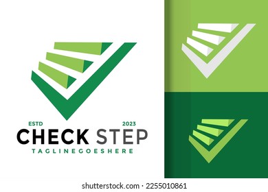 Check Step Up Logo Logos Design Element Stock Vector Illustration Template