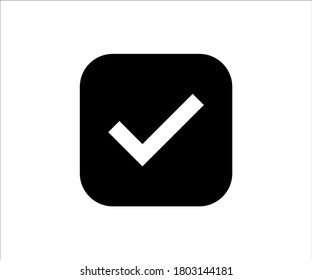 check symbol with box and circle -vector illustration 