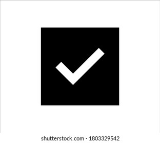 check symbol with box and circle -vector illustration 